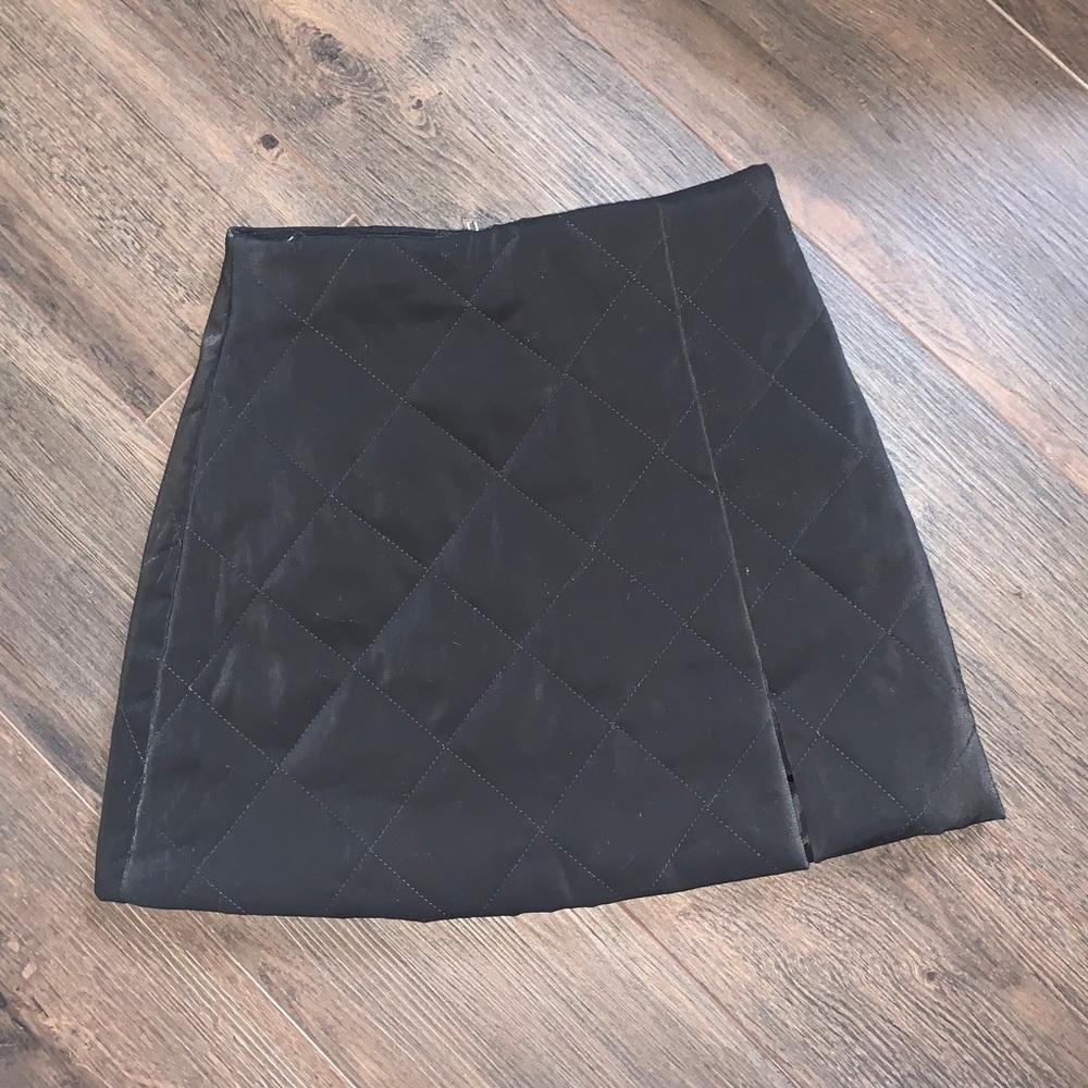 Black Quilted Skirt